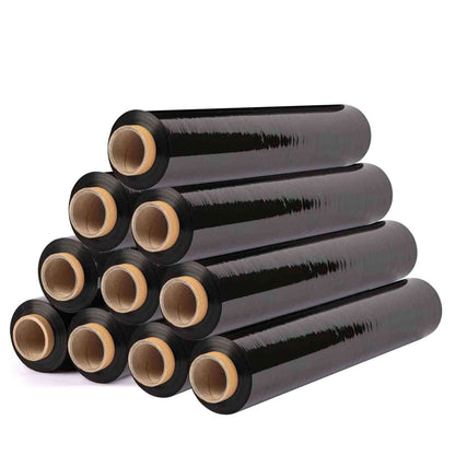 Black Pallet Stretch Wrap – 40 or 50 cm Rolls, Packs of 2 to 10 - 50 cm x 200 m, 10 Rolls