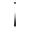Long Tube Pendant Light – Black, GU10, Crystal Glass Tip - Standard, Single, Without Bulb