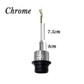 E27 Lamp Holder on Threaded Tube – 7.5 or 15 cm, 7 Finishes - Chrome, 7.5 cm, Single