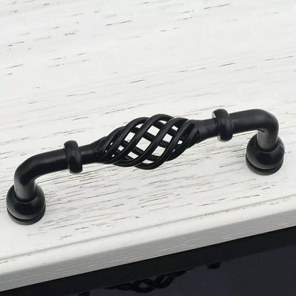 Black Birdcage D Handles – 128 mm Hole Centres, Twisted Iron, Packs of 2 or 3 - photo 4