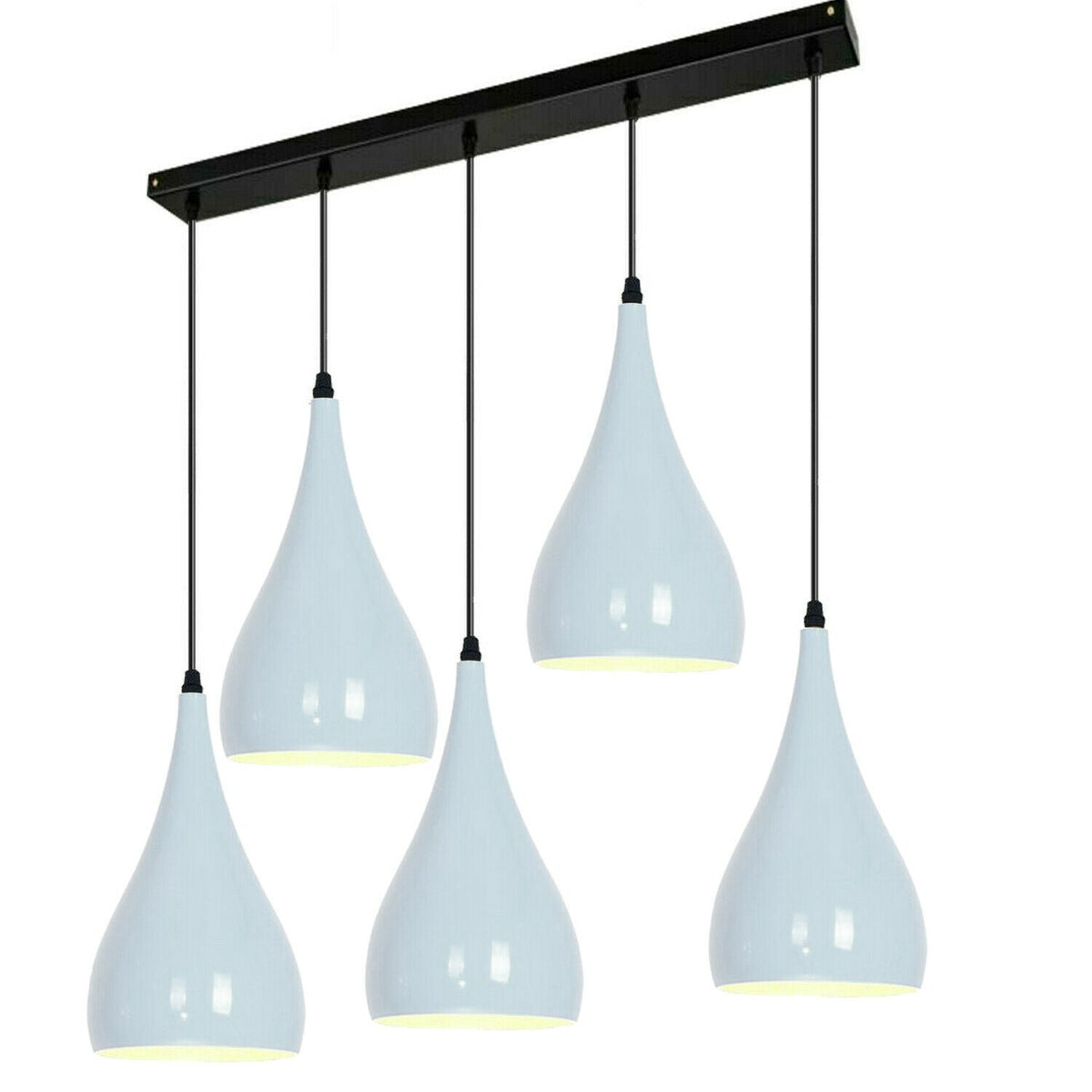 5-Light Bar Pendant – Teardrop Shades, 7 Colours or Mixes - photo 10