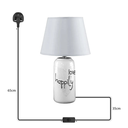 Bottle Shape Ceramic Table Lamp with Shade - photo 2