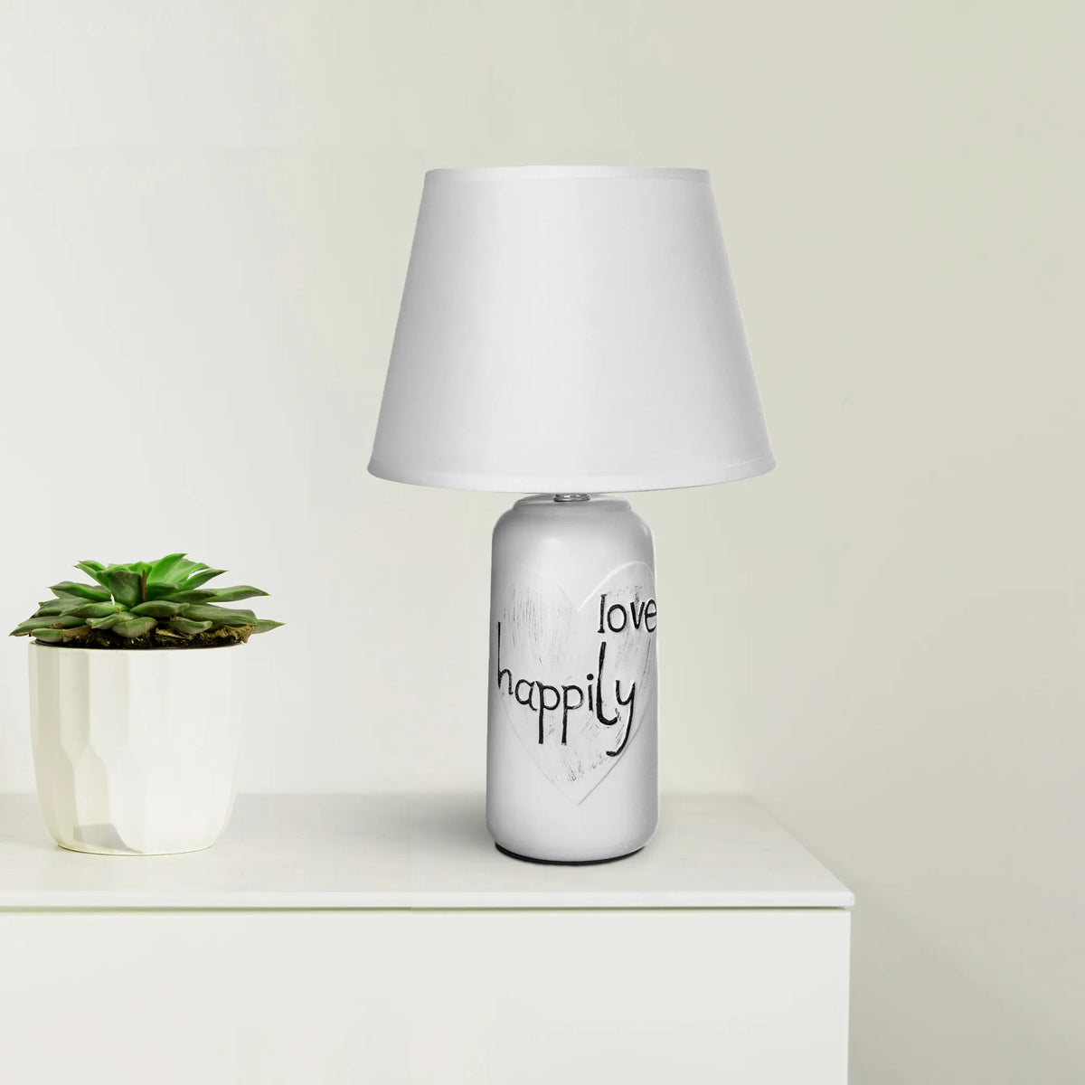 Bottle Shape Ceramic Table Lamp with Shade - photo 4