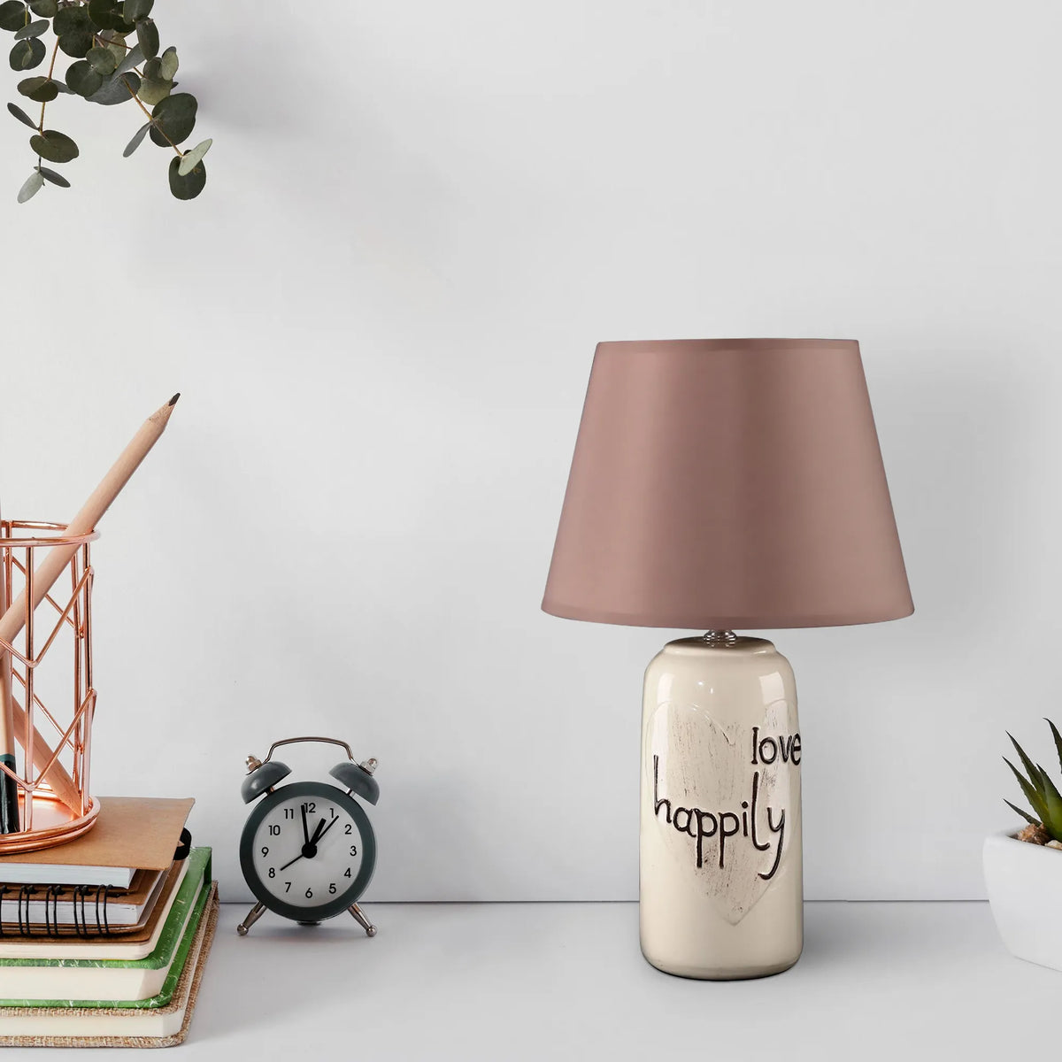Bottle Shape Ceramic Table Lamp with Shade - photo 5