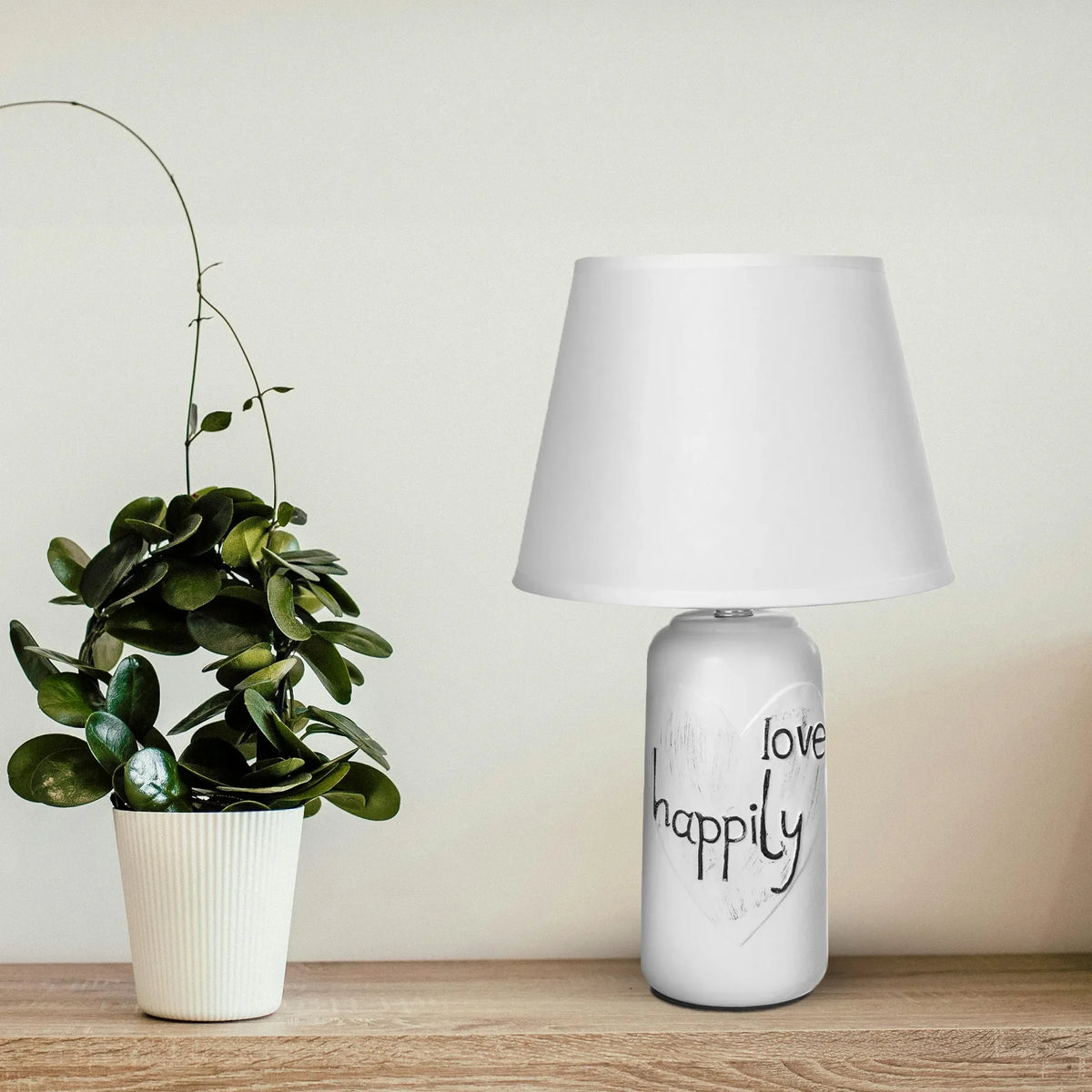 Bottle Shape Ceramic Table Lamp with Shade - photo 6