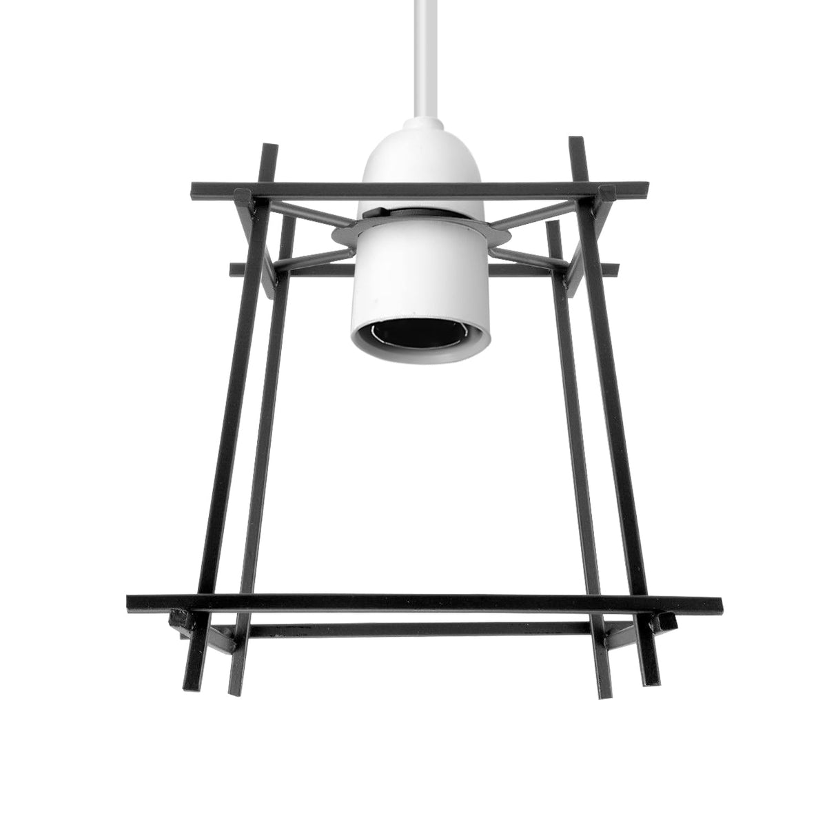 Box Cage Lamp Shade – Black, 20 cm, Easy Fit - photo 6