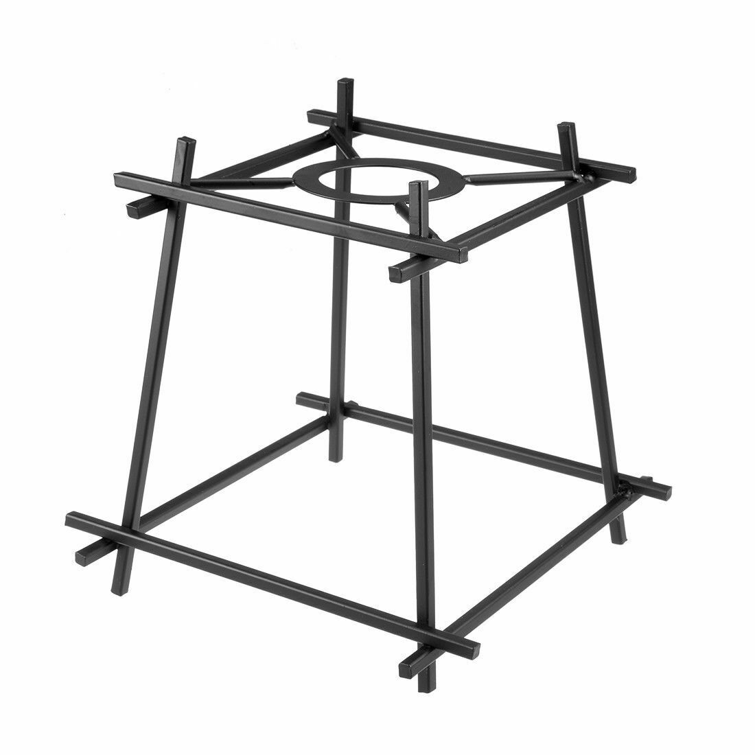 Box Cage Lamp Shade – Black, 20 cm, Easy Fit
