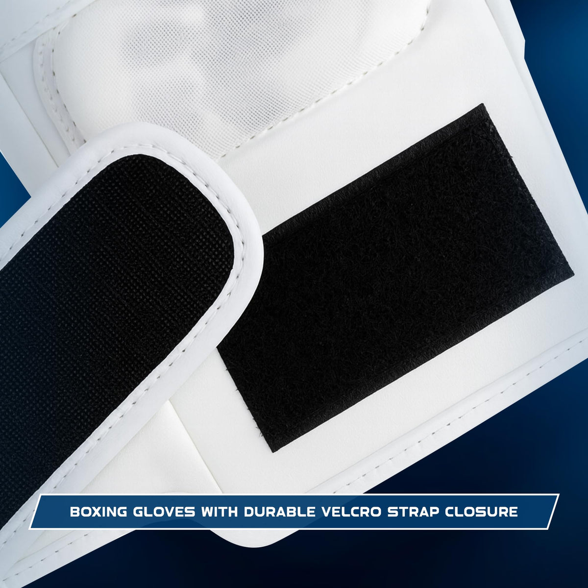 White MMA Grappling Gloves – Half Finger, PU Leather, Velcro Strap - photo 7