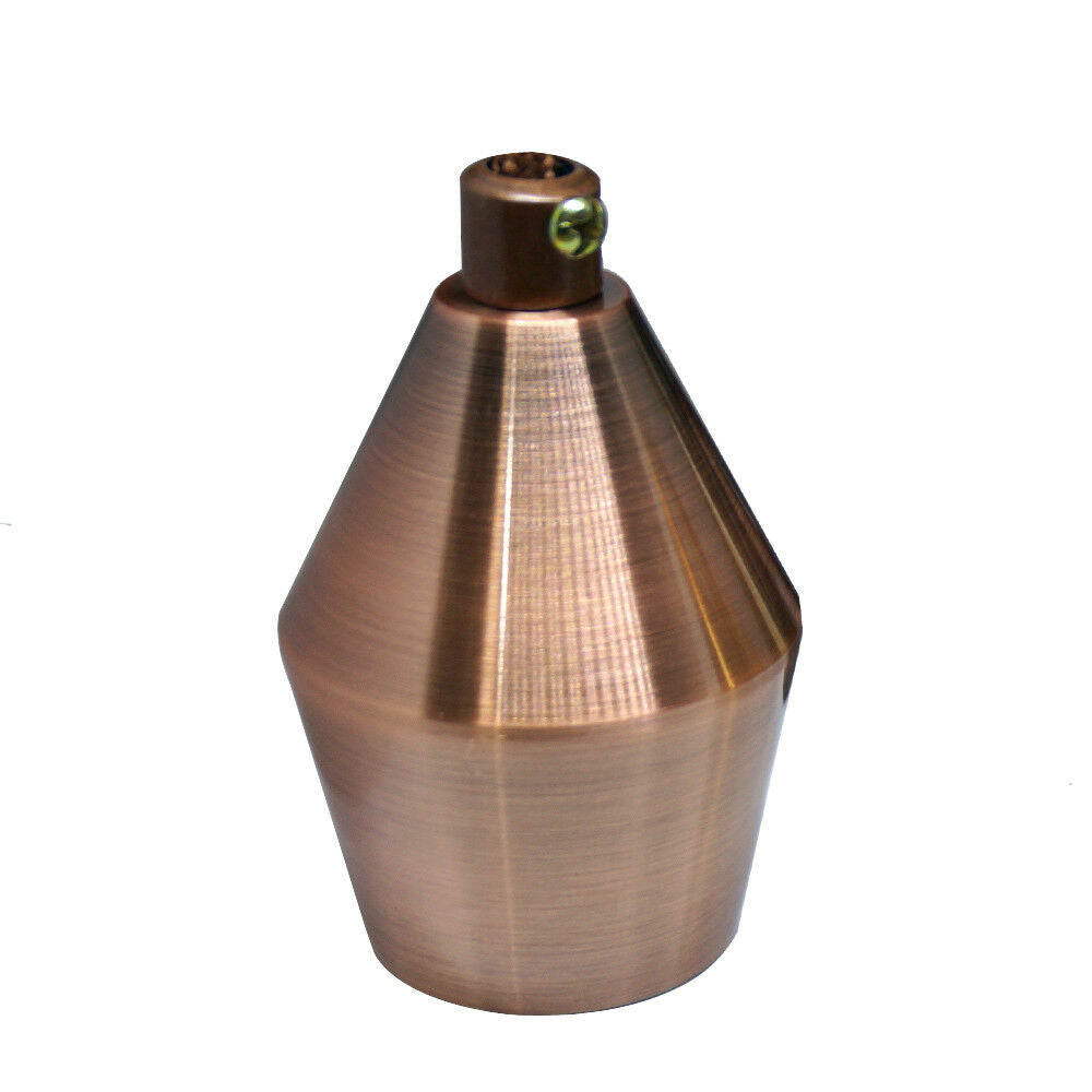 Tapered E27 Pendant Lamp Holder – Metal, 6 Finishes - Copper, Single, Standard
