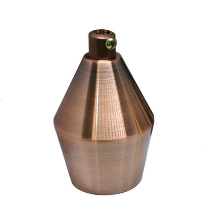 Tapered E27 Pendant Lamp Holder – Metal, 6 Finishes - Copper, Single, Standard