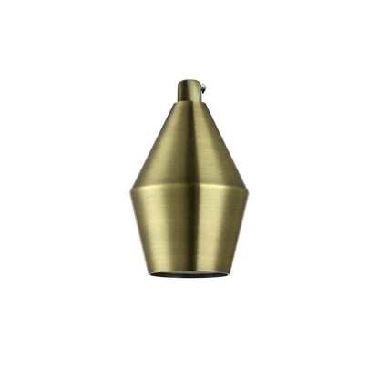 Tapered E27 Pendant Lamp Holder – Metal, 6 Finishes - Green Brass, Single, Standard