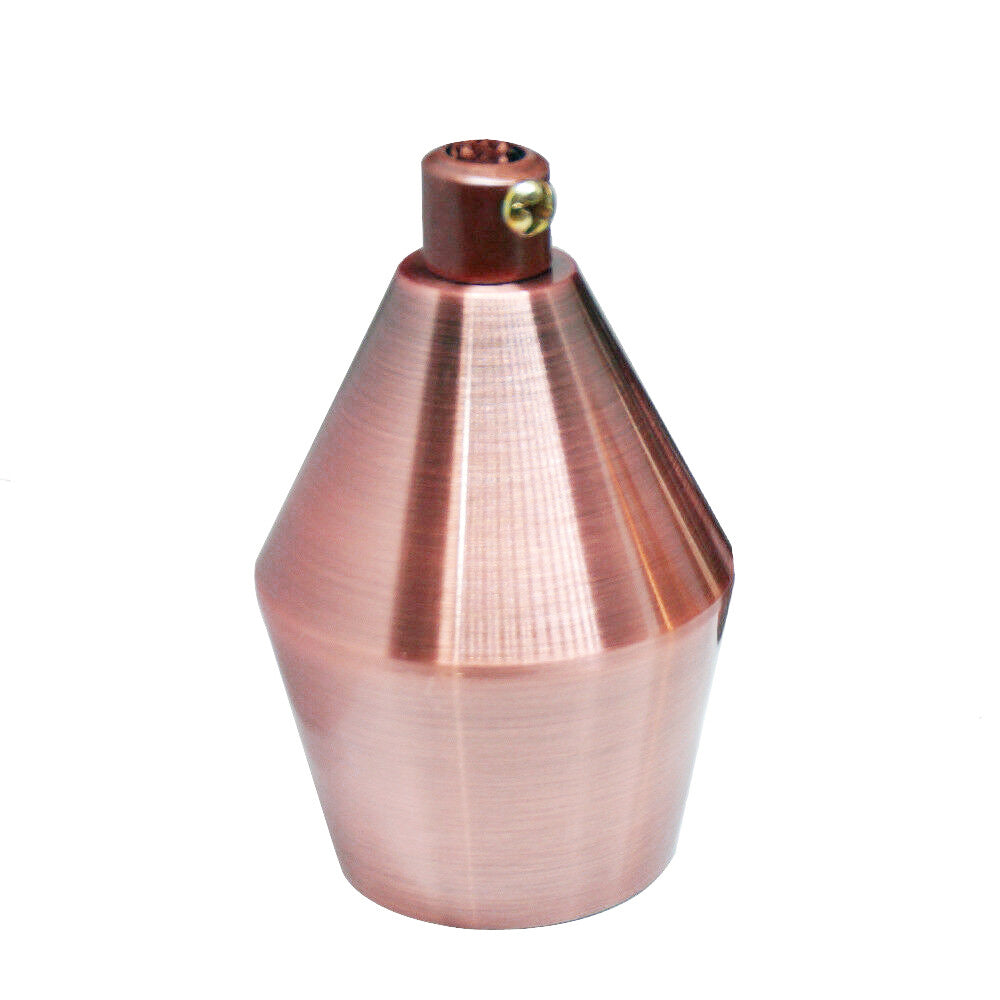 Tapered E27 Pendant Lamp Holder – Metal, 6 Finishes - Rose Gold, Single, Standard