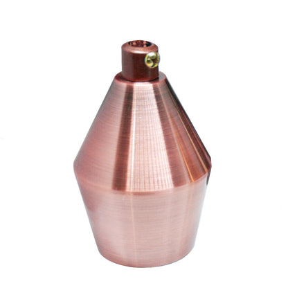 Tapered E27 Pendant Lamp Holder – Metal, 6 Finishes - Rose Gold, Single, Standard