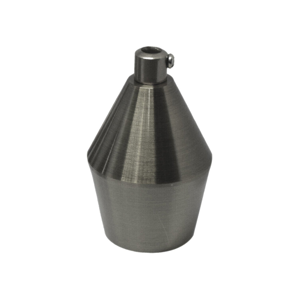 Tapered E27 Pendant Lamp Holder – Metal, 6 Finishes - Satin Nickel, Single, Standard