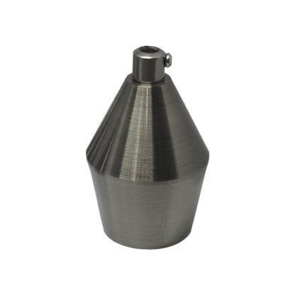 Tapered E27 Pendant Lamp Holder – Metal, 6 Finishes - Satin Nickel, Single, Standard