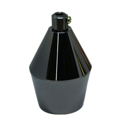 Tapered E27 Pendant Lamp Holder – Metal, 6 Finishes - Shiny Black, Single, Standard
