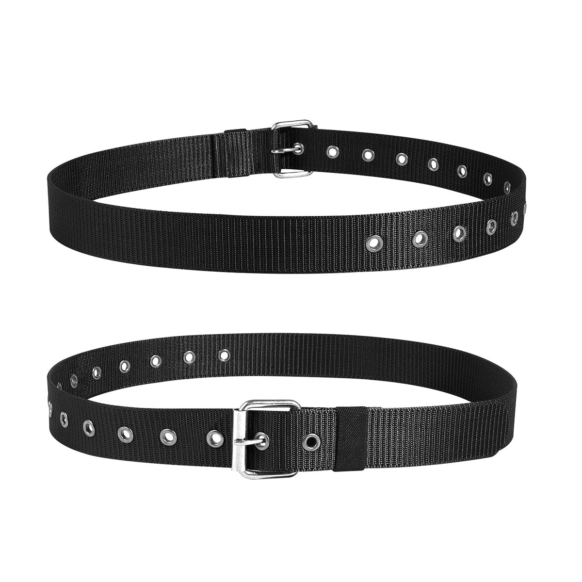 Nylon Pin-Buckle Belts, Pack of 2 – Black, Brown or One of Each - photo 4