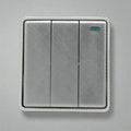 Brushed Chrome Screwless Light Switches & Socket - 3 Gang Light Switch