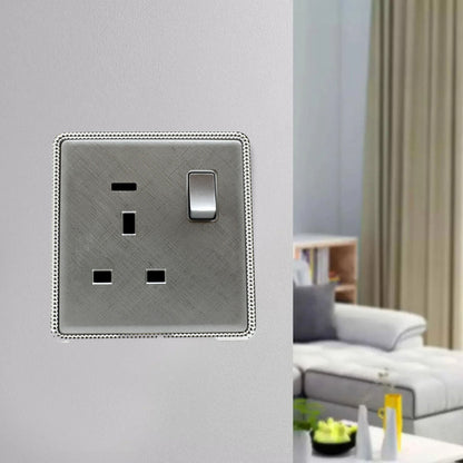 Brushed Chrome Screwless Light Switches & Socket - photo 4