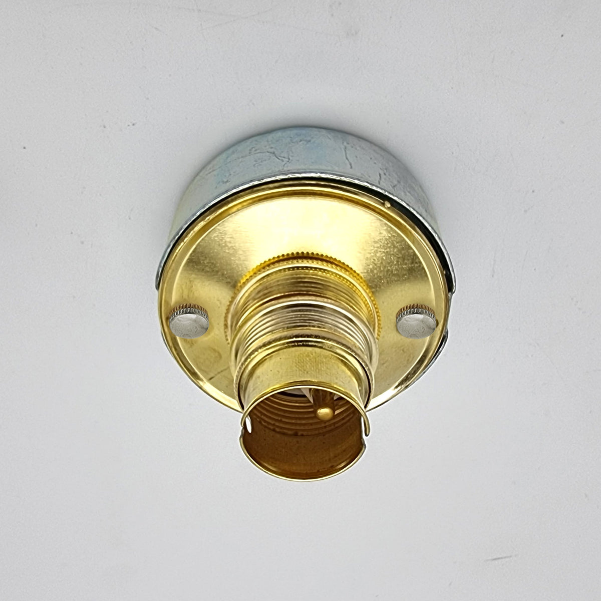 Industrial Conduit Box Ceiling Light – Brass B22, Dome or Cage Shade - Standard, No Shade, Brass B22 Holder, Without Bulb