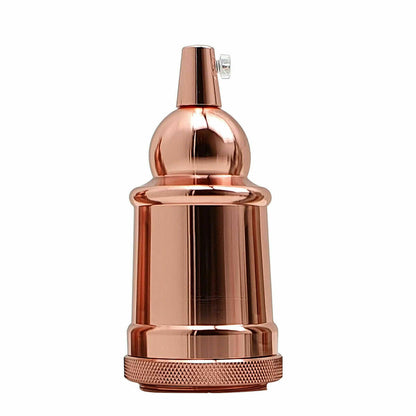 Bubble E27 Lamp Holder – Copper, Green Brass or Rose Gold - Rose Gold, Standard, Single