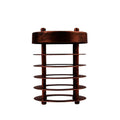 Ringed Cage Lamp Shade – Rustic Red or Black, Easy Fit - Rustic Red, Shade Only, Single