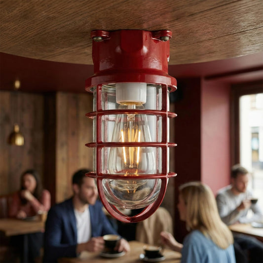 Nautical Cage Flush Light – Wall or Ceiling, 7 Colours, E27