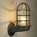 Nautical Bulkhead Cage Wall Light – Black, Copper, Silver or Grey, E27