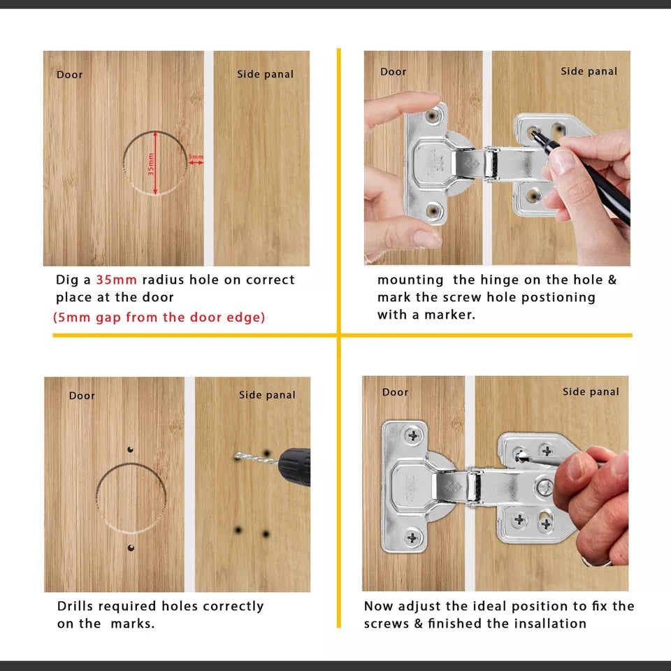 Soft Close Concealed Cabinet Hinge – 35 mm Cup, Full Overlay, 1, 5 or 10 - photo 3