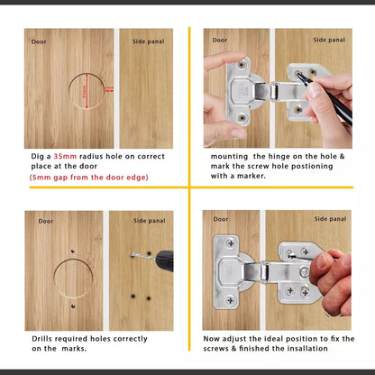 Soft Close Concealed Cabinet Hinge – 35 mm Cup, Full Overlay, 1, 5 or 10 - photo 3