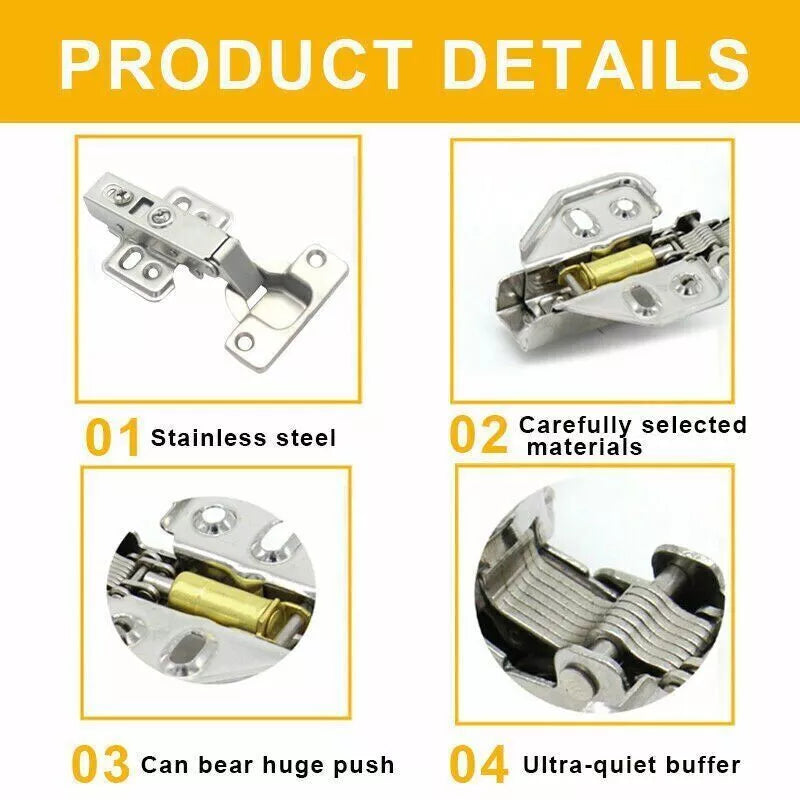 Soft Close Concealed Cabinet Hinge – 35 mm Cup, Full Overlay, 1, 5 or 10 - photo 4