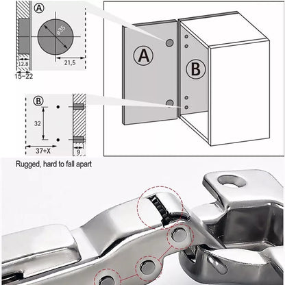 Soft Close Concealed Cabinet Hinge – 35 mm Cup, Full Overlay, 1, 5 or 10 - photo 5
