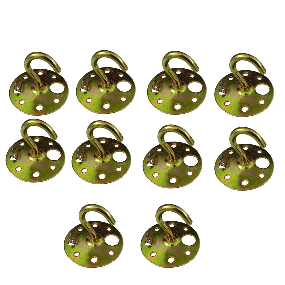 Ceiling Cable Hooks & Plate Hooks for Pendant Lights – 7 Styles - Gold, Gold Plate Hook, Pack of 10