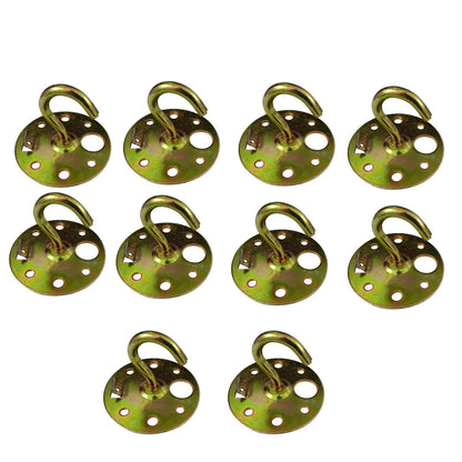 Ceiling Cable Hooks & Plate Hooks for Pendant Lights – 7 Styles - Gold, Gold Plate Hook, Pack of 10