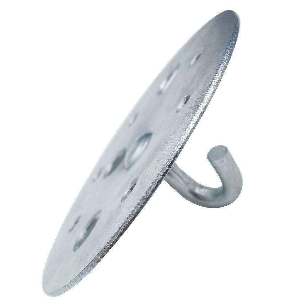 Ceiling Cable Hooks & Plate Hooks for Pendant Lights – 7 Styles - Satin Nickel, Small Plate Hook, Pack of 2