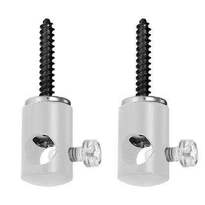 Ceiling Cable Hooks & Plate Hooks for Pendant Lights – 7 Styles - White, Screw-In Cable Grip, Pack of 2