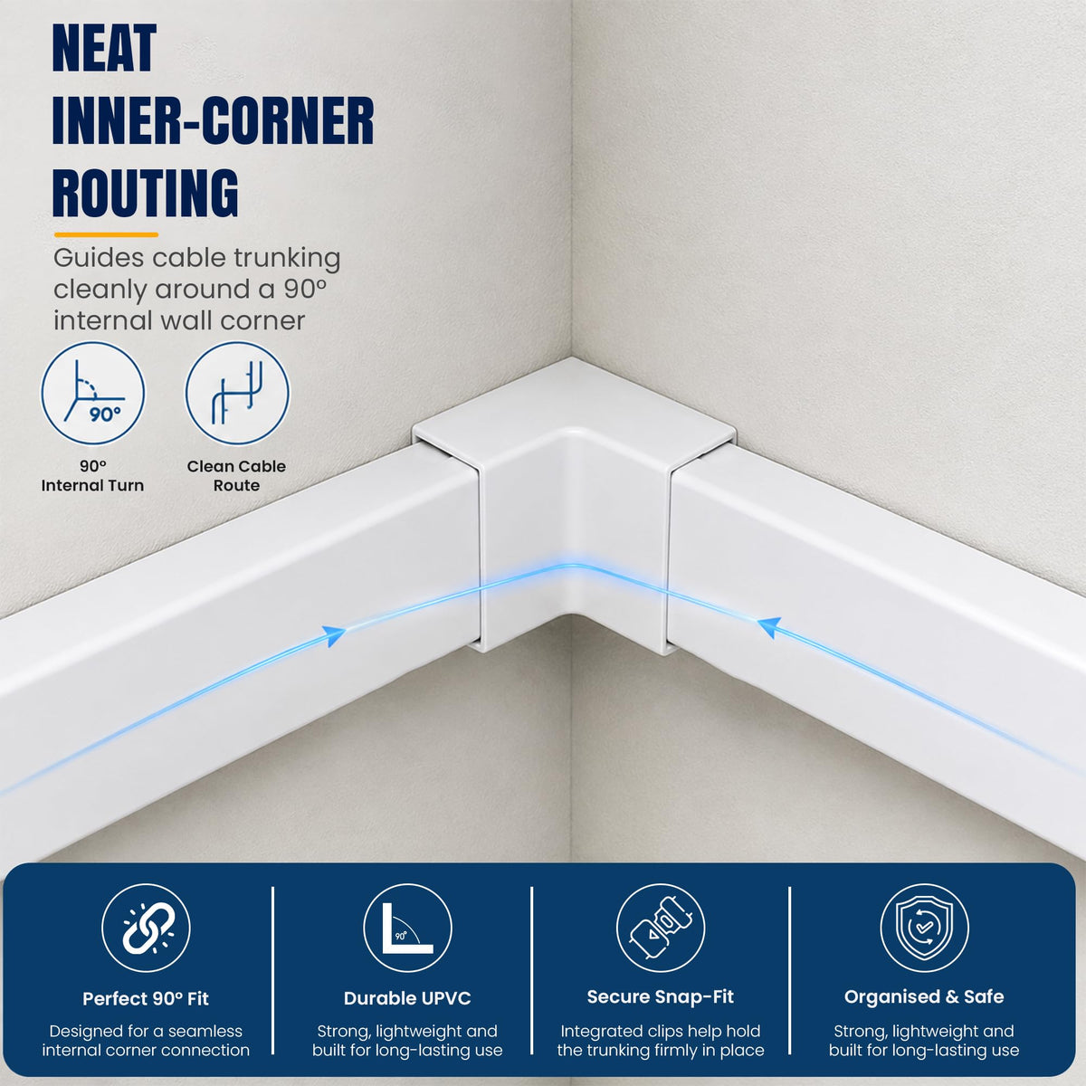 Cable Trunking Internal Corner – Pack of 5 - photo 6