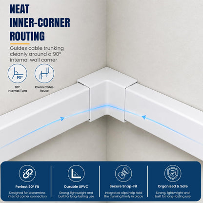 Cable Trunking Internal Corner – Pack of 5 - photo 6