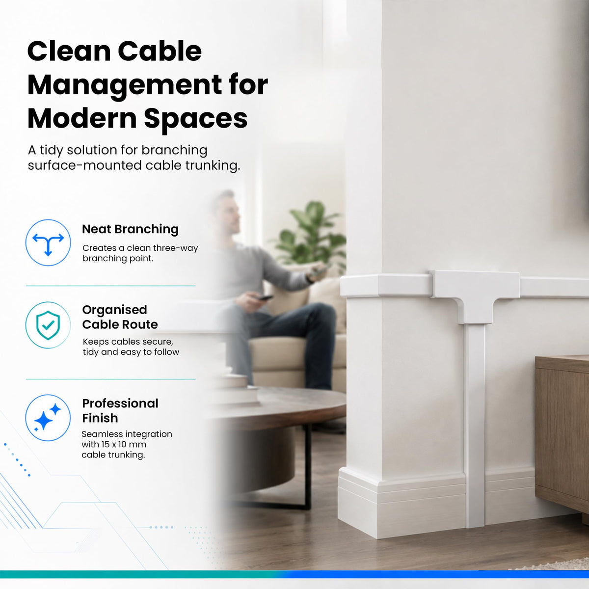 Cable Trunking Straight & T Connector - photo 4