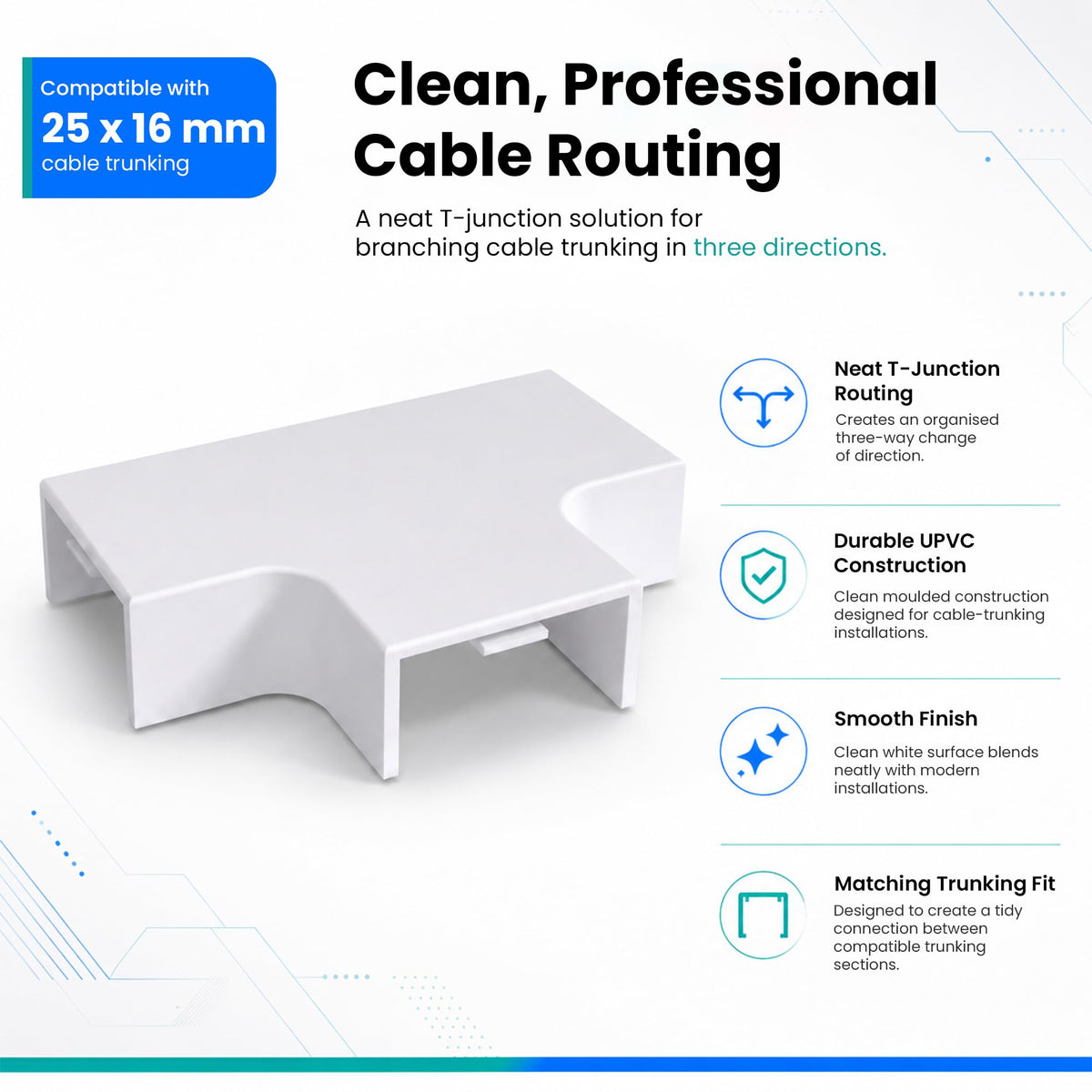 Cable Trunking Straight & T Connector - photo 7