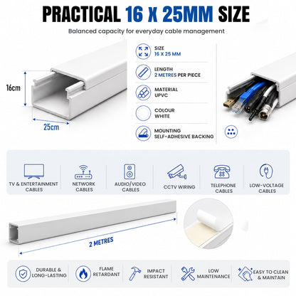 Cable Trunking System with Self Adhesive Cover - photo 3