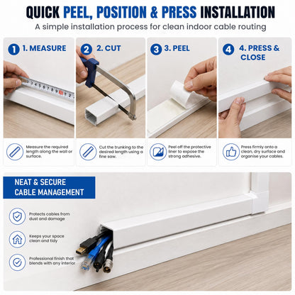 Cable Trunking System with Self Adhesive Cover - photo 4