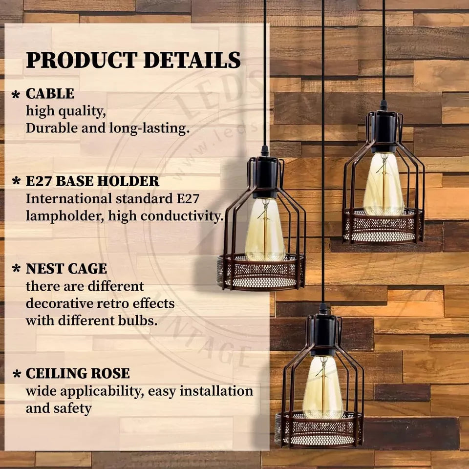 Cage Lamp Shade – Black – Model WCFSBC - photo 6