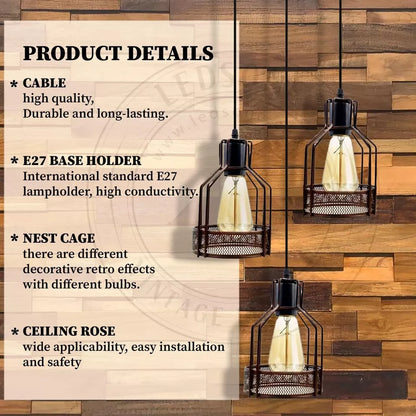 Cage Lamp Shade – Black – Model WCFSBC - photo 6