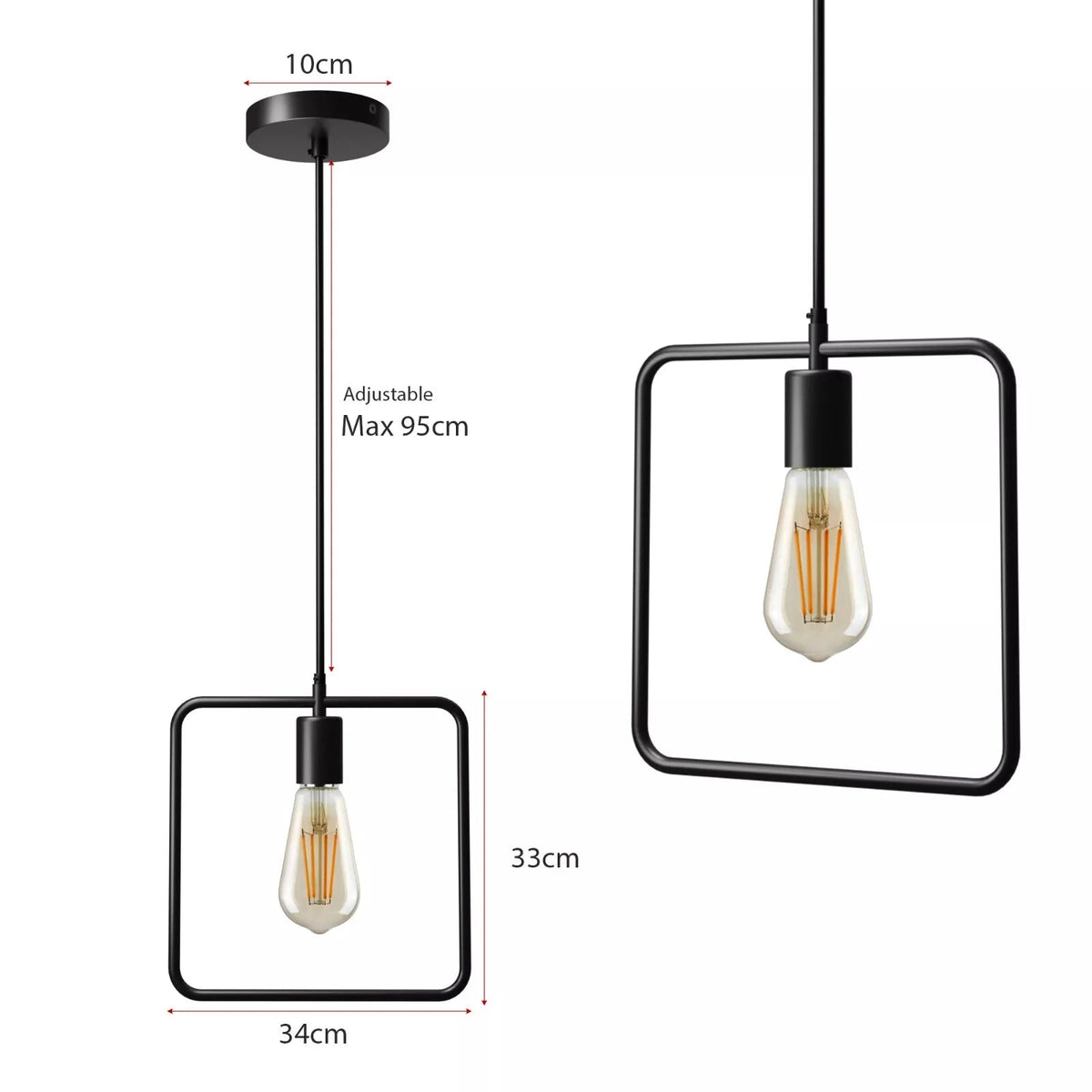 Cage Lamp Shade – Black – Model WCLR - photo 3