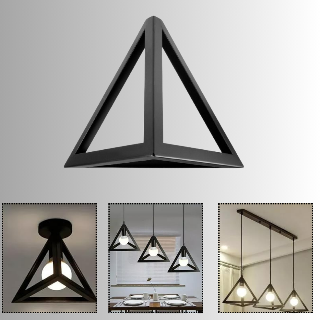 Triangle Cage Lamp Shade – Black, 25 cm - photo 3