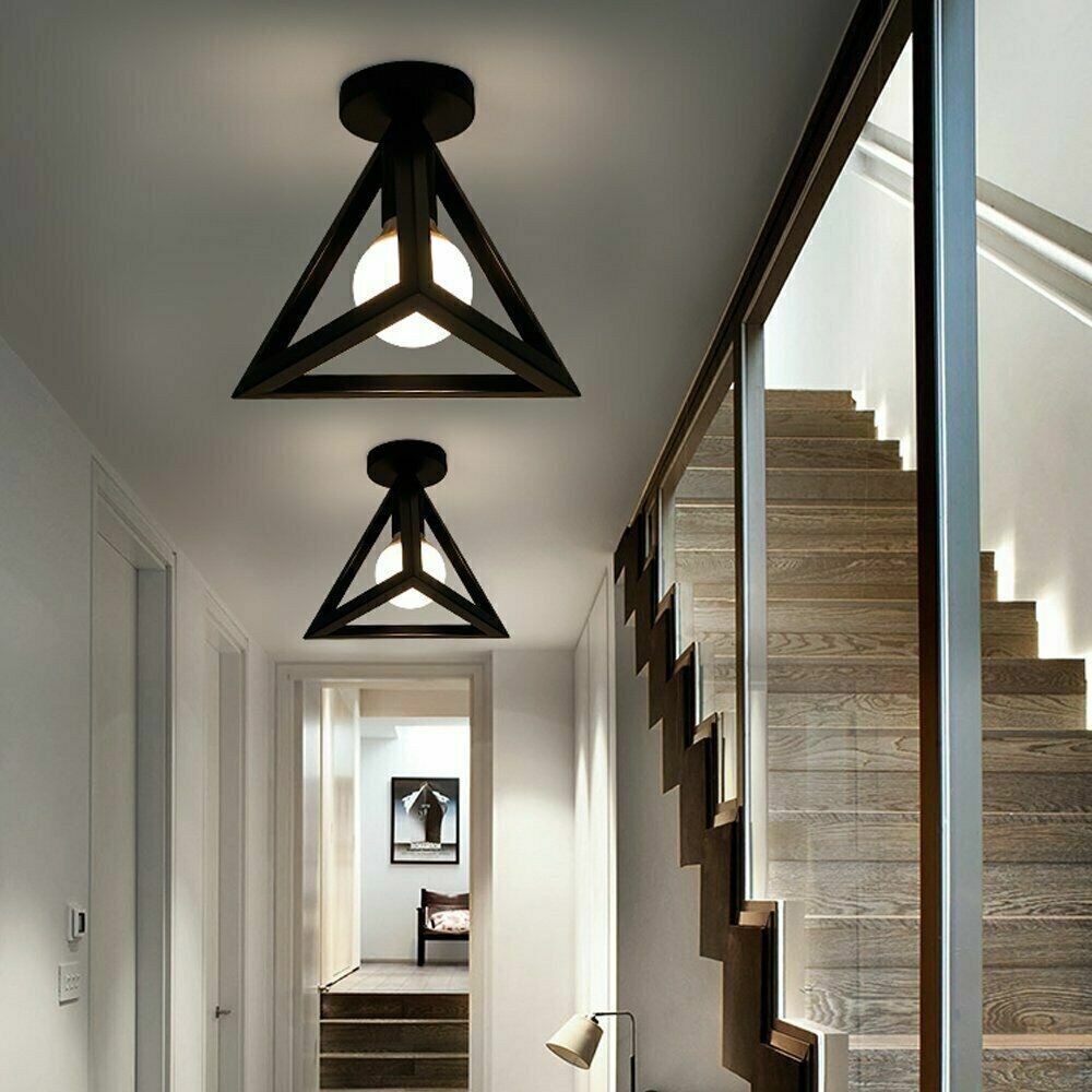 Triangle Cage Lamp Shade – Black, 25 cm - photo 7