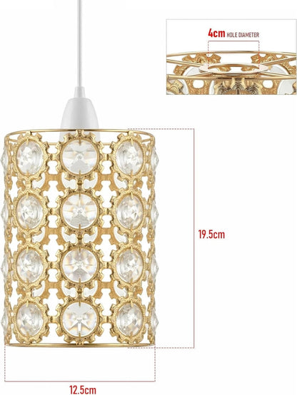 Cage Lamp Shade – Easy Fit with Reducer Ring 12 cm – French Gold - photo 11