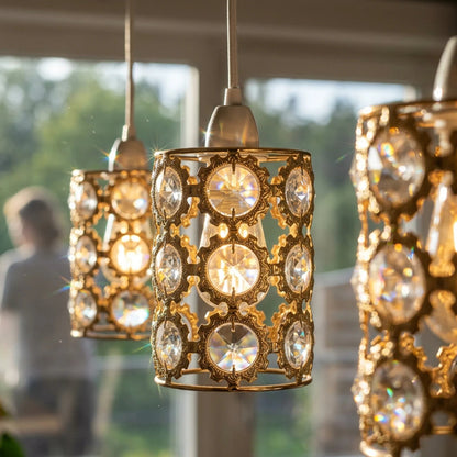 Cage Lamp Shade – Easy Fit with Reducer Ring 12 cm – French Gold - photo 7