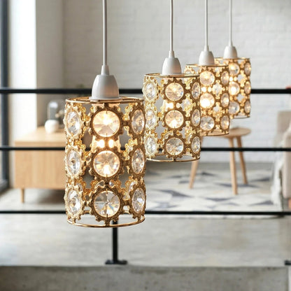 Cage Lamp Shade – Easy Fit with Reducer Ring 12 cm – French Gold - photo 8
